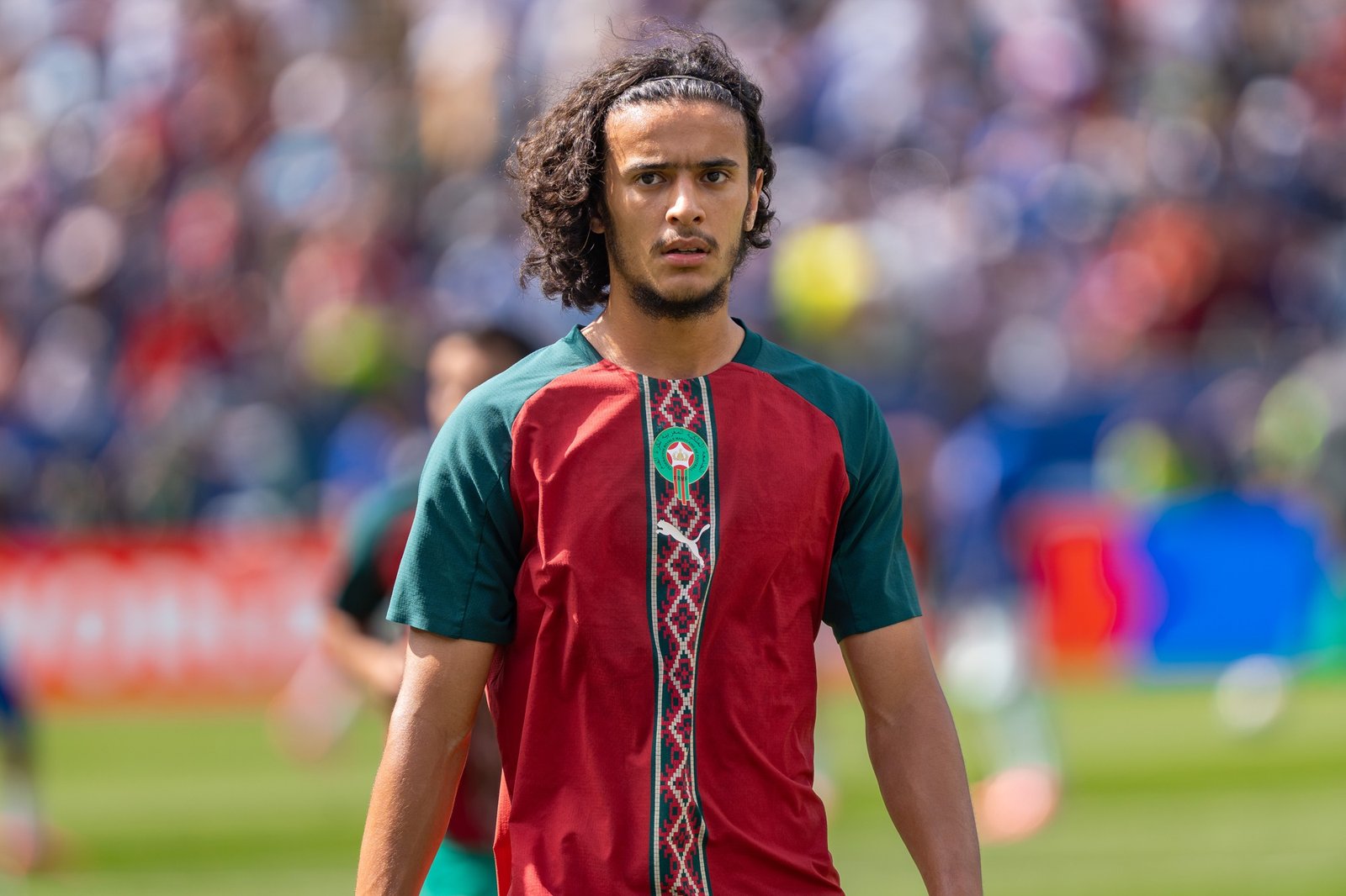Ayyoub Bouaddi before France v Morocco on 9 July 2026