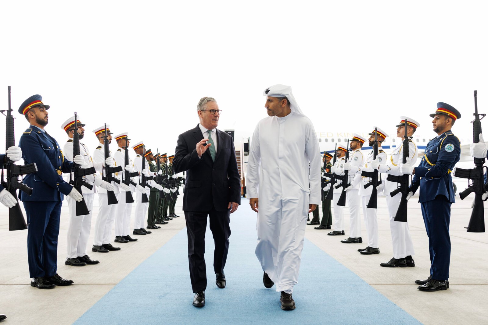 Khaldoon Al Mubarak meeting Keir Starmer in Abu Dhabi, an archive photo with a Man City appeal report